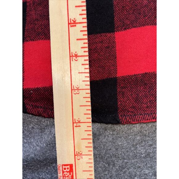 Gap Kids Red Sz LG 10 Fleece Buffalo Check Long Sleeve Shirt Top Button Up NWT - Picture 6 of 6